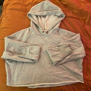 FRAME - Gray cropped hoodie